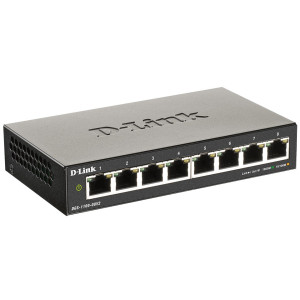 D-Link DGS-1100-08V2 8-Port Managed Gigabit Ethernet Switch, fanless, desktop